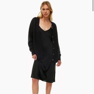 Aritzia wilfred satin midi slip dress